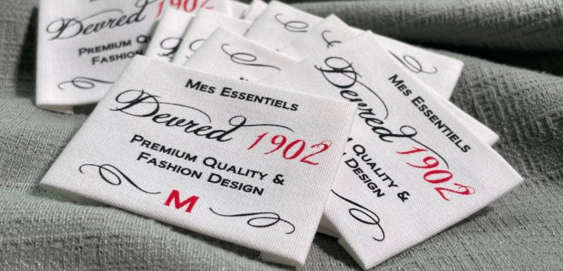 cotton printed label